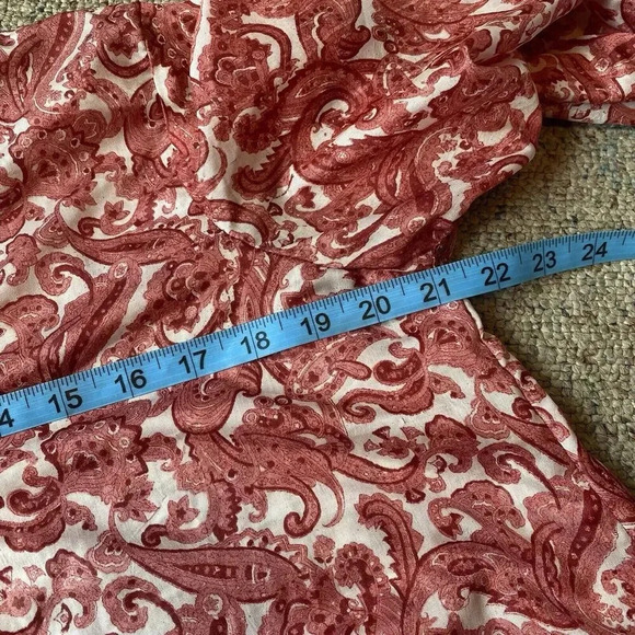 Made From The Earth Wear In Peace Tunic Top Balloon Sleeve Paisley Light Lady XL - Picture 2 of 8